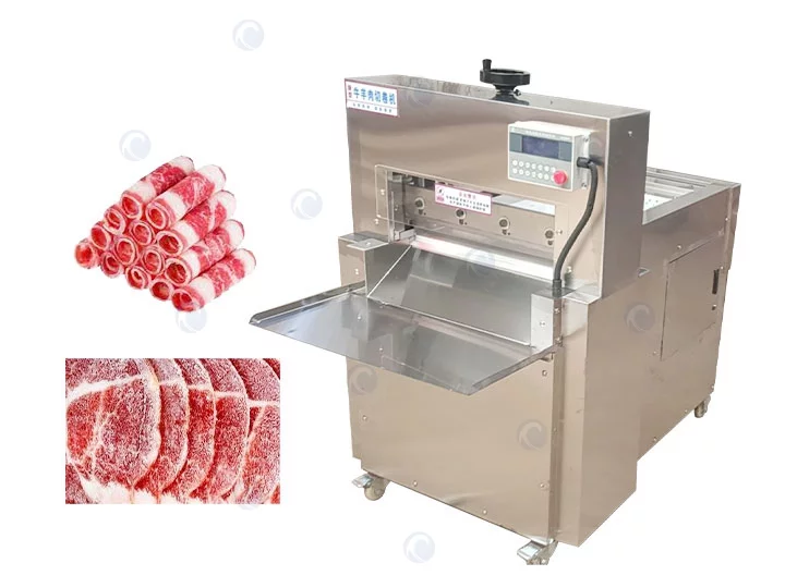 Frozen meat slicer machine