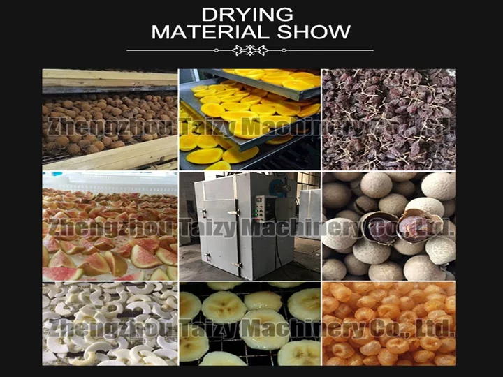 Food drying machine suitable materials