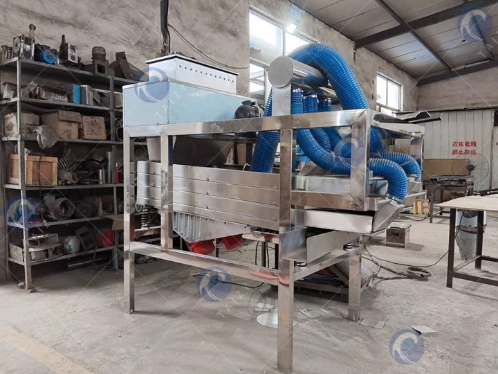 máquina de descascamento de grãos de cacau industrial