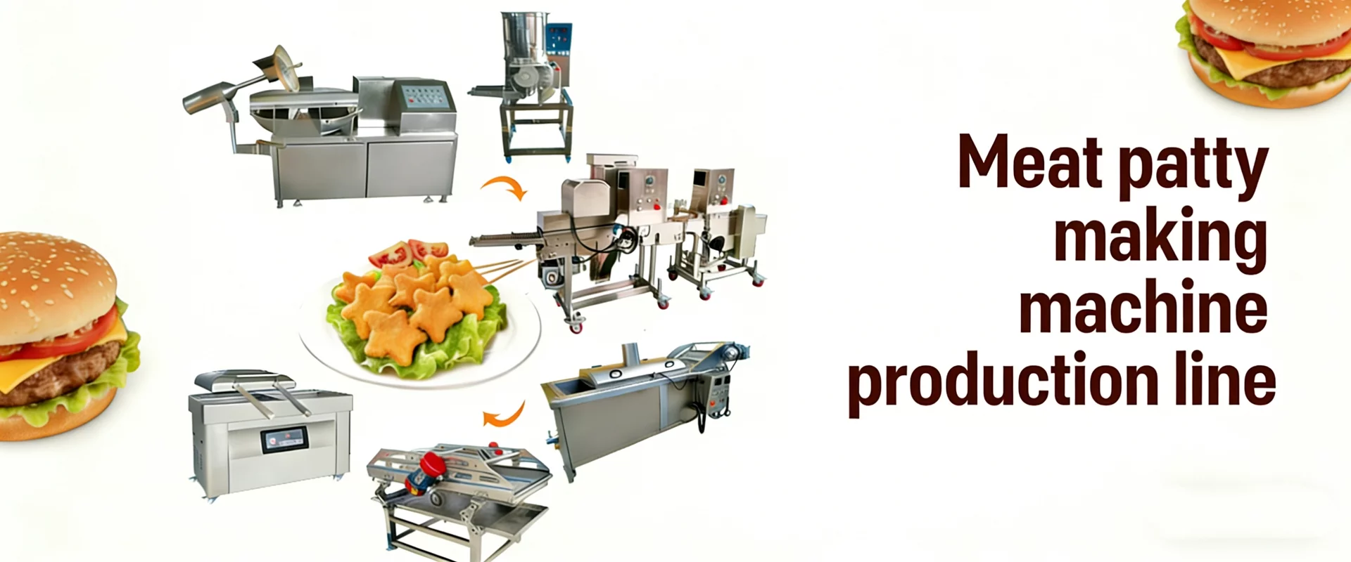 meat patty making machine production line