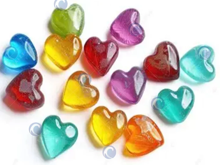 Heart-shaped candies