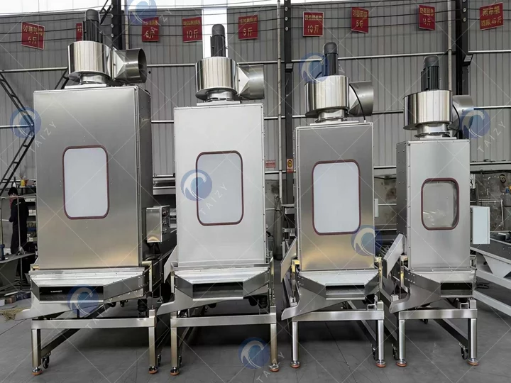 vibrating screening machine with air suction